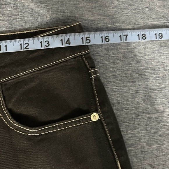 Women’s TopShop Moto 30x32 Wide Leg Distressed Hem Black Jeans - Picture 6 of 8